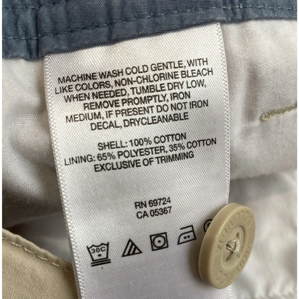 Columbia mens size 38 khaki shorts light tan sand casual cotton lightweight